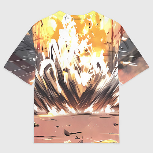 Женская футболка оверсайз Злой русский медведь с пилоткой на голове / 3D-принт – фото 2