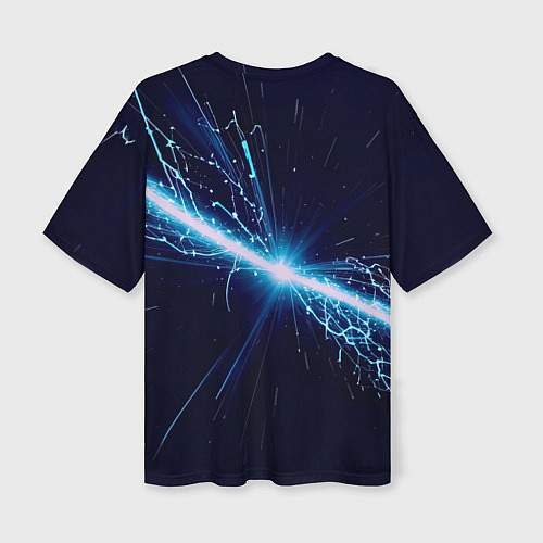 Женская футболка оверсайз Админ и молния / 3D-принт – фото 2