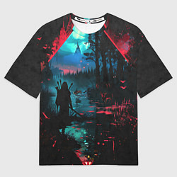 Футболка оверсайз женская Выживание, цвет: 3D-принт