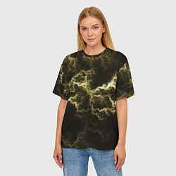 Футболка оверсайз женская Lightning yellow, цвет: 3D-принт — фото 2