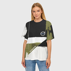 Футболка оверсайз женская Volvo логотип, цвет: 3D-принт — фото 2