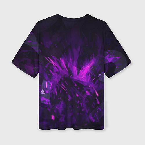 Женская футболка оверсайз Кибернетический кролик / 3D-принт – фото 2