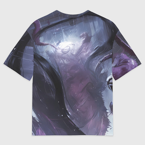 Женская футболка оверсайз Милина без маски / 3D-принт – фото 2