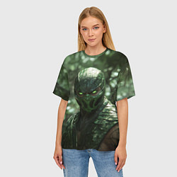 Футболка оверсайз женская Рептилия в джунглях, цвет: 3D-принт — фото 2