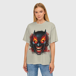 Футболка оверсайз женская Огенный Бэтмент, цвет: 3D-принт — фото 2