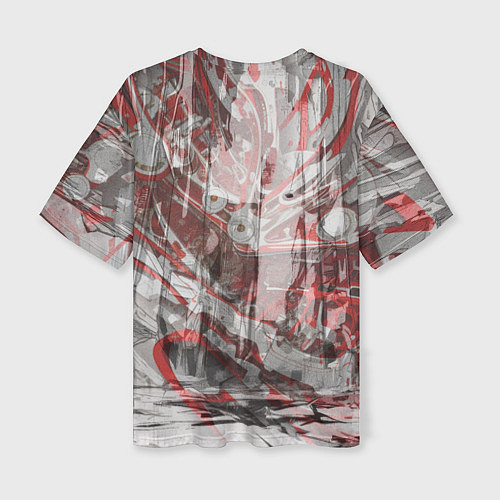 Женская футболка оверсайз Ксеноморф на спорте / 3D-принт – фото 2