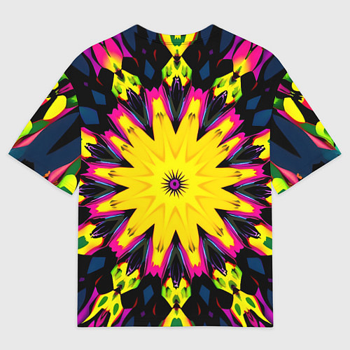 Женская футболка оверсайз Звездный калейдоскоп / 3D-принт – фото 2
