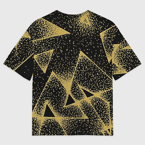 Женская футболка оверсайз Triangle yellow with dots / 3D-принт – фото 2