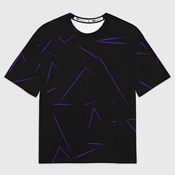Футболка оверсайз женская Color purple line, цвет: 3D-принт