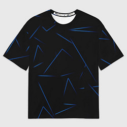 Футболка оверсайз женская Color blue line, цвет: 3D-принт