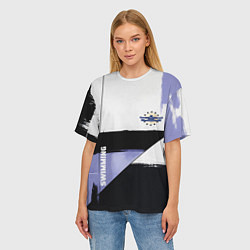 Футболка оверсайз женская Плавание спортивное, цвет: 3D-принт — фото 2