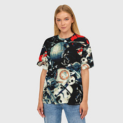Футболка оверсайз женская Звездные войны персонажи, цвет: 3D-принт — фото 2