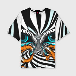 Женская футболка оверсайз Глаз и щупальца