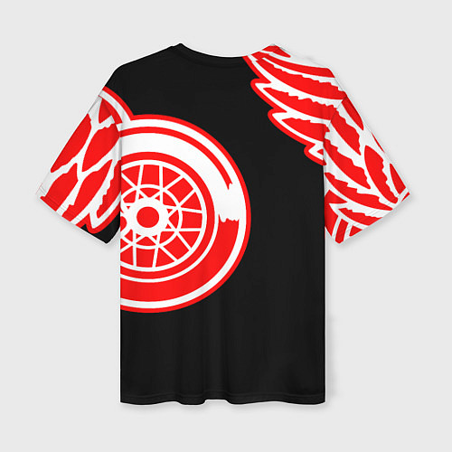 Женская футболка оверсайз Detroit Red Wings team / 3D-принт – фото 2