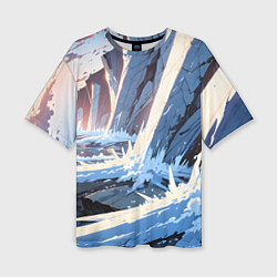 Женская футболка оверсайз Энергия льда