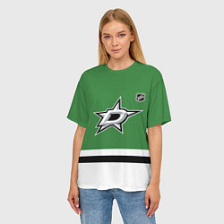 Футболка оверсайз женская Даллас Старз хоккей, цвет: 3D-принт — фото 2