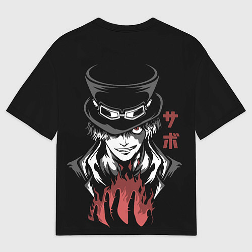 Женская футболка оверсайз One Piece - Сабо / 3D-принт – фото 2