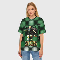 Футболка оверсайз женская ФК Краснодар чемпион РПЛ 2025, цвет: 3D-принт — фото 2