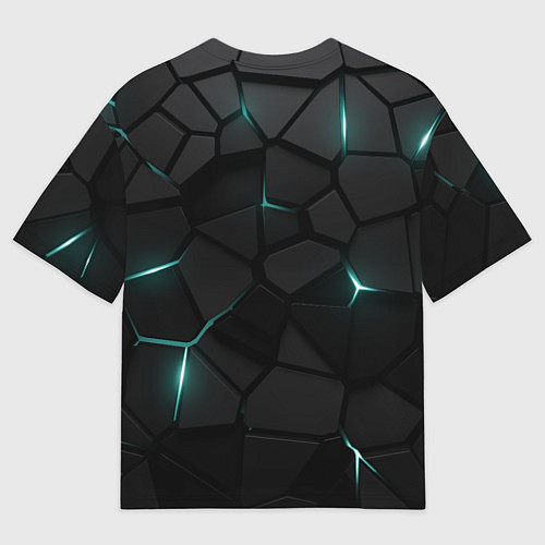 Женская футболка оверсайз Анахайм Дакс - плиты с подсветкой / 3D-принт – фото 2