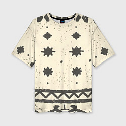 Футболка оверсайз женская Африканские примитивные узоры, цвет: 3D-принт