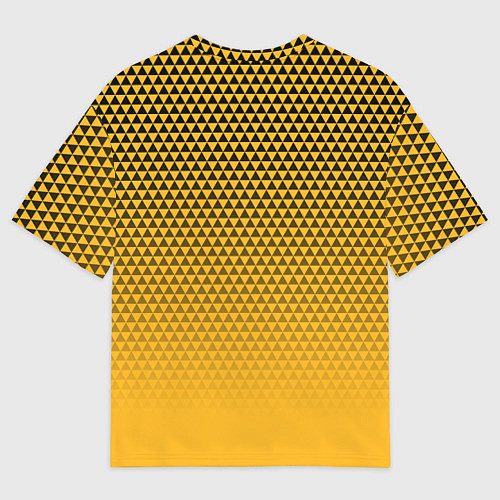 Женская футболка оверсайз Бостон Брюинз - паттерн треугольников / 3D-принт – фото 2