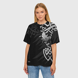Футболка оверсайз женская Верные спутники Одина, цвет: 3D-принт — фото 2