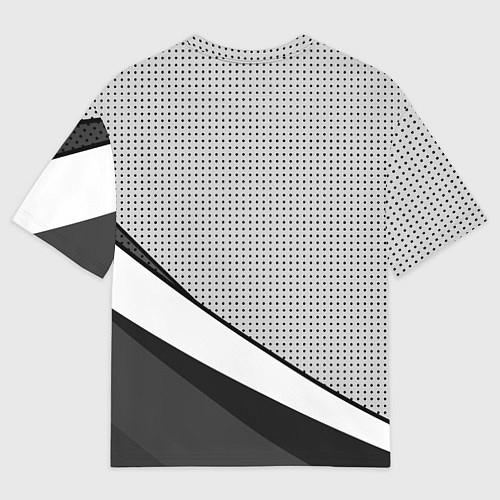 Женская футболка оверсайз Герб России серый текстурный / 3D-принт – фото 2