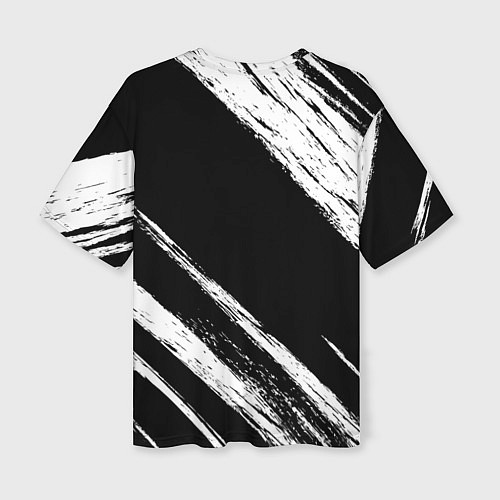 Женская футболка оверсайз Дагестан - брызги / 3D-принт – фото 2