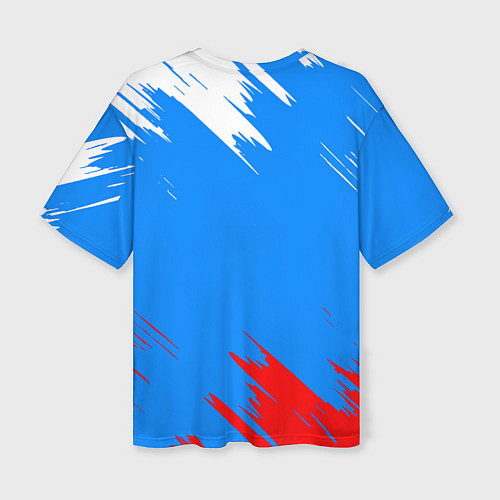 Женская футболка оверсайз Патриот Россия - флаг / 3D-принт – фото 2