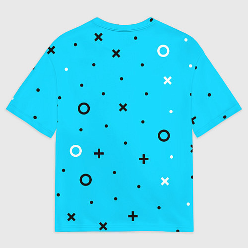 Женская футболка оверсайз Билли Айлиш из разноцветной мозаики / 3D-принт – фото 2