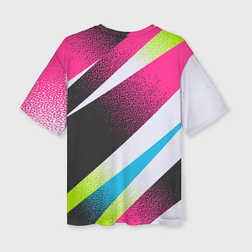 Женская футболка оверсайз Билли Айлиш в стиле мультфильма / 3D-принт – фото 2