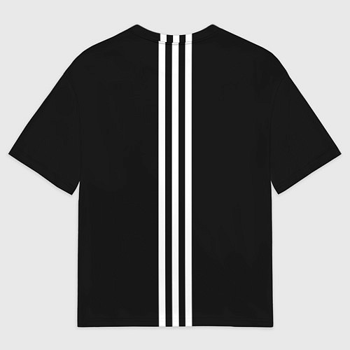 Женская футболка оверсайз Россия три полоски / 3D-принт – фото 2