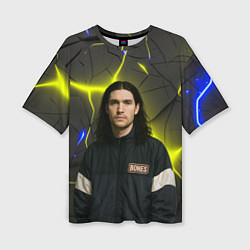 Футболка оверсайз женская Bones в спортивном стиле, цвет: 3D-принт