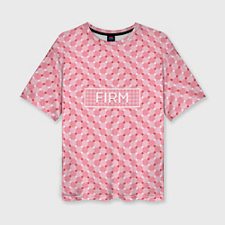 Женская футболка оверсайз Плавающий эффект - Фирм розовый