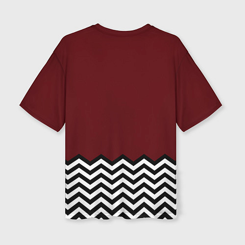 Женская футболка оверсайз Твин Пикс - лого / 3D-принт – фото 2