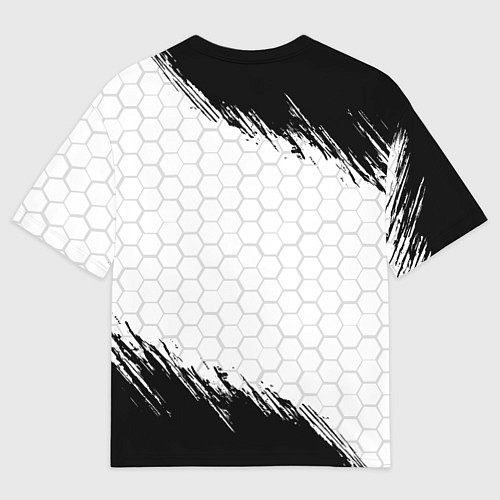 Женская футболка оверсайз Амбрелла - белые соты / 3D-принт – фото 2