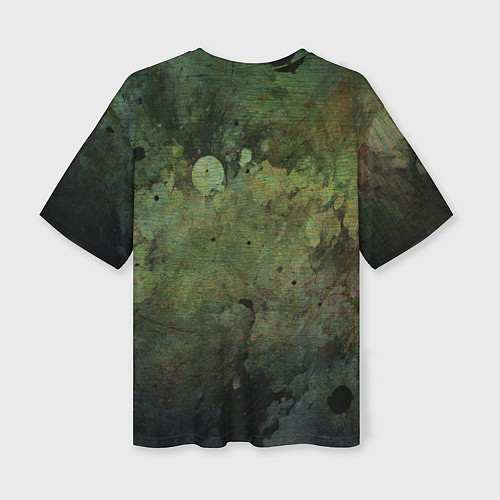 Женская футболка оверсайз Абстракция - green stained board / 3D-принт – фото 2