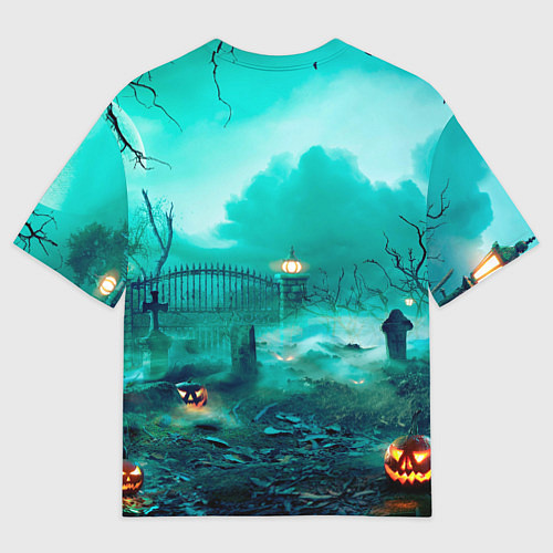 Женская футболка оверсайз Bones в стиле хоррор куклы / 3D-принт – фото 2