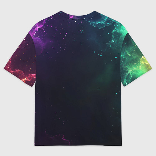 Женская футболка оверсайз Bones медитация в космосе / 3D-принт – фото 2