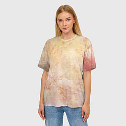 Футболка оверсайз женская Абстракция - yellow sad flower, цвет: 3D-принт — фото 2