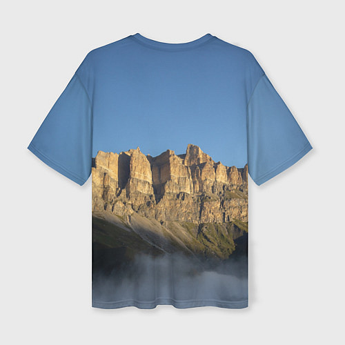 Женская футболка оверсайз Гора Метиген / 3D-принт – фото 2