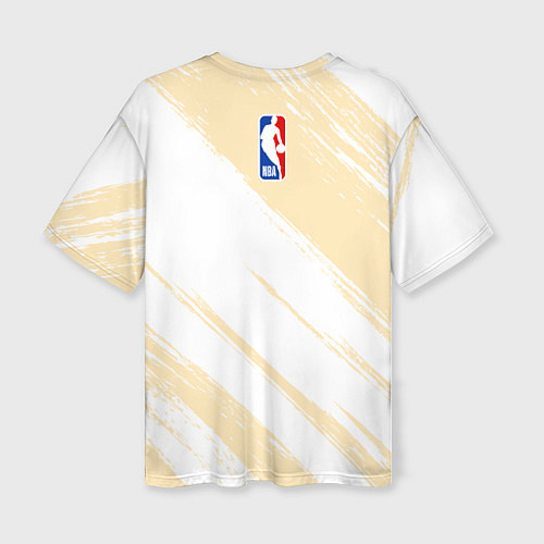 Женская футболка оверсайз Голден Стэйт Уорриорз - пастельные тона / 3D-принт – фото 2