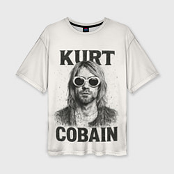 Женская футболка оверсайз Kurt Cobain - grunge-art