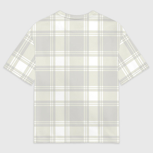 Женская футболка оверсайз Checked white completely / 3D-принт – фото 2