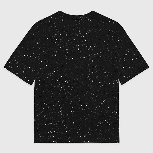 Женская футболка оверсайз Космонавт с кофе / 3D-принт – фото 2