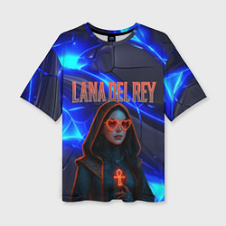 Женская футболка оверсайз Lana Del Rey киберпанк