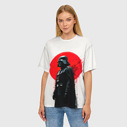 Футболка оверсайз женская Дарт Вейдер на фоне заката, цвет: 3D-принт — фото 2