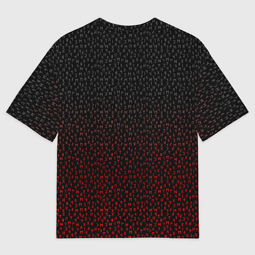 Женская футболка оверсайз Компас викингов вегвизир в рунах - символ удачи / 3D-принт – фото 2