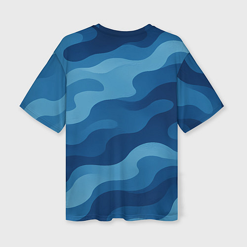 Женская футболка оверсайз ВМФ медведь / 3D-принт – фото 2