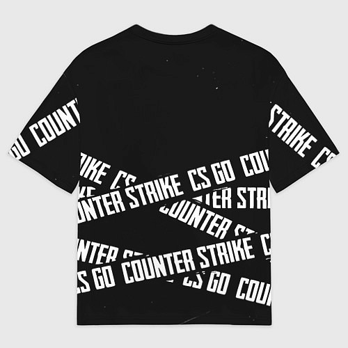 Женская футболка оверсайз Doom x counter strike / 3D-принт – фото 2